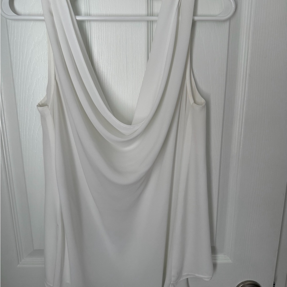 BCBG White Draped Women's Blouse